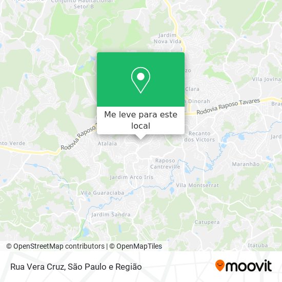Rua Vera Cruz mapa
