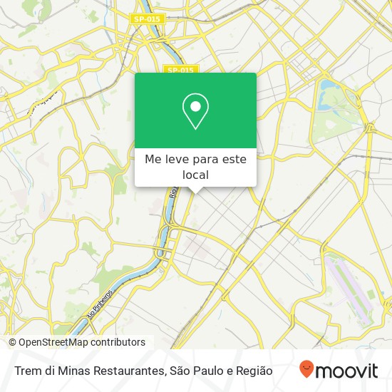 Trem di Minas Restaurantes, Rua José Otaviano Soares, 54 Itaim Bibi São Paulo-SP 04570-120 mapa