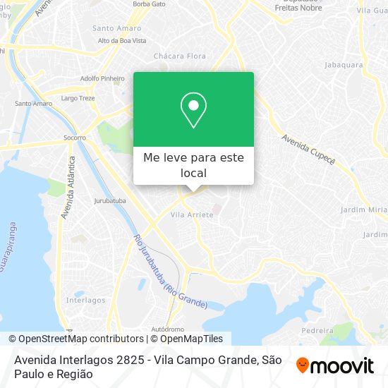 Avenida Interlagos 2825 - Vila Campo Grande mapa