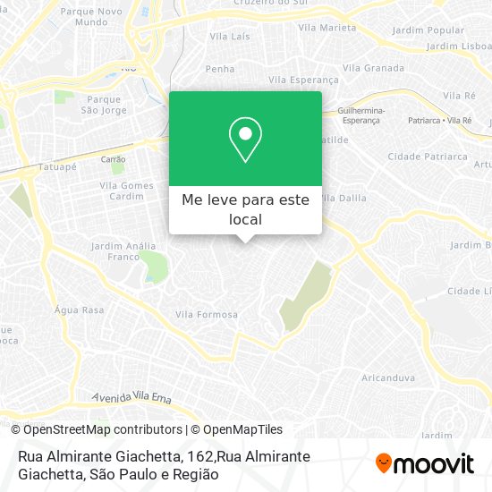 Rua Almirante Giachetta, 162,Rua Almirante Giachetta mapa