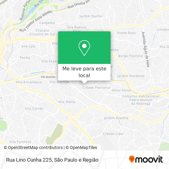 Rua Lino Cunha 225 mapa