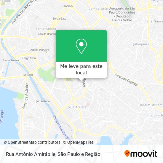 Rua Antônio Amirábile mapa