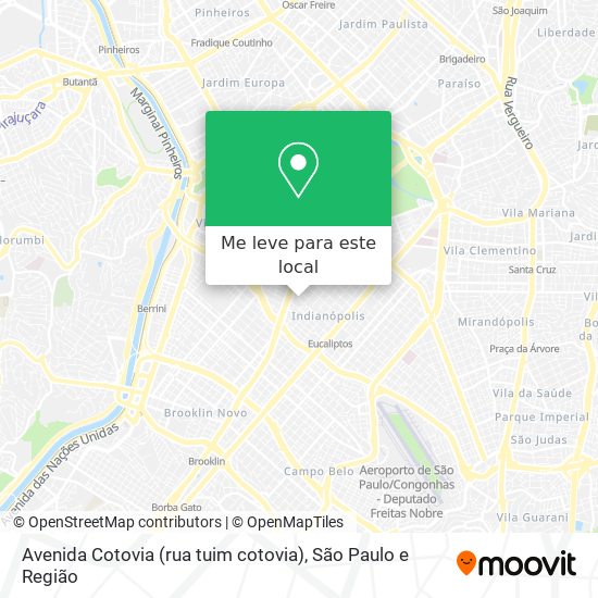 Avenida Cotovia (rua tuim cotovia) mapa