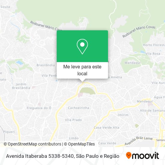 Avenida Itaberaba 5338-5340 mapa