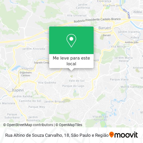 Rua Altino de Souza Carvalho, 18 mapa
