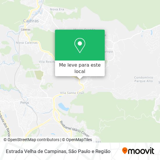 Estrada Velha de Campinas mapa