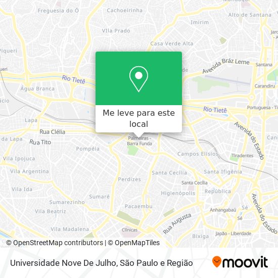 Universidade Nove De Julho mapa