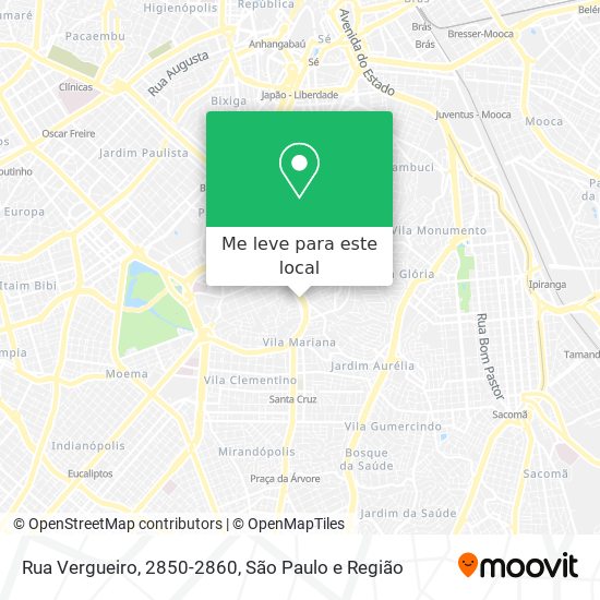 Rua Vergueiro, 2850-2860 mapa
