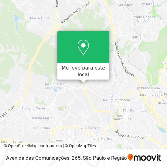 Avenida das Comunicações, 265 mapa