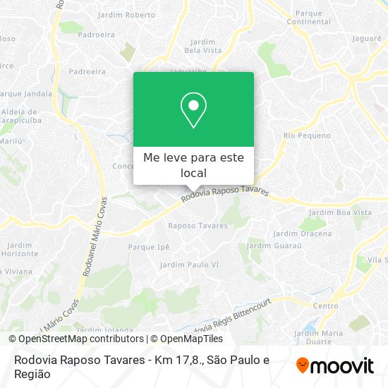 Rodovia Raposo Tavares - Km 17,8. mapa