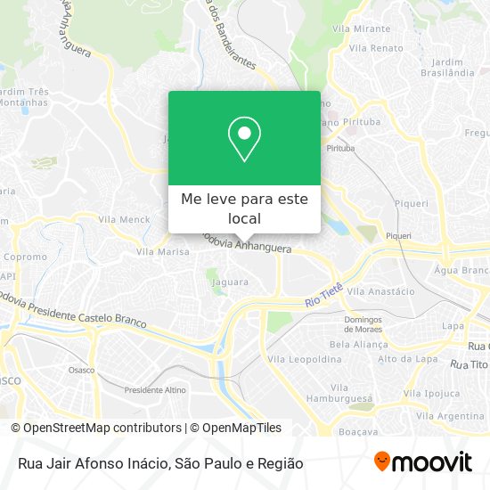 Rua Jair Afonso Inácio mapa