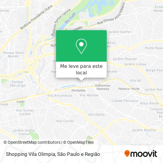Shopping Vila Olimpia mapa