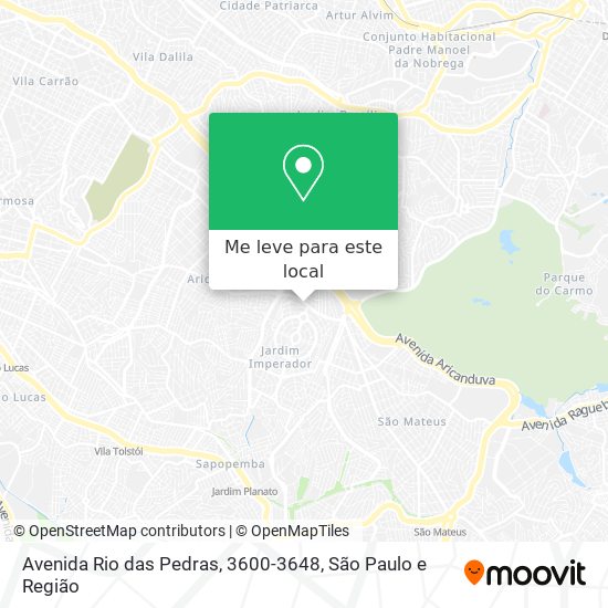 Avenida Rio das Pedras, 3600-3648 mapa