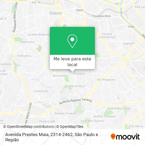 Avenida Prestes Maia, 2314-2462 mapa