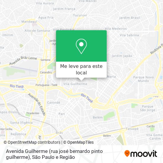 Avenida Guilherme (rua josé bernardo pinto guilherme) mapa