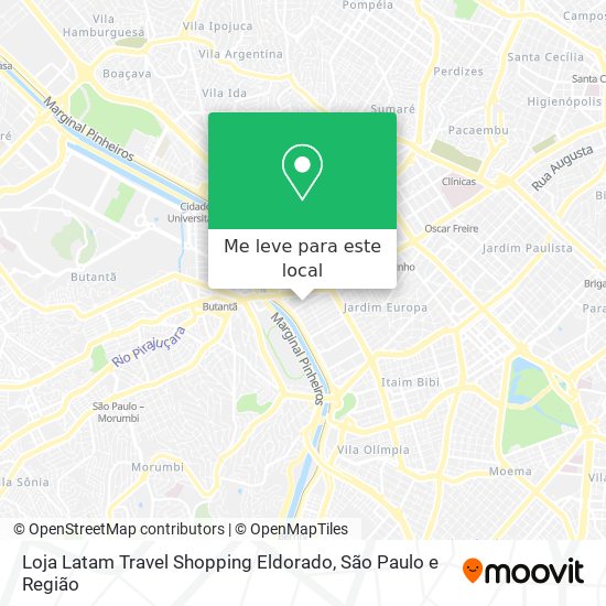 Loja Latam Travel Shopping Eldorado mapa