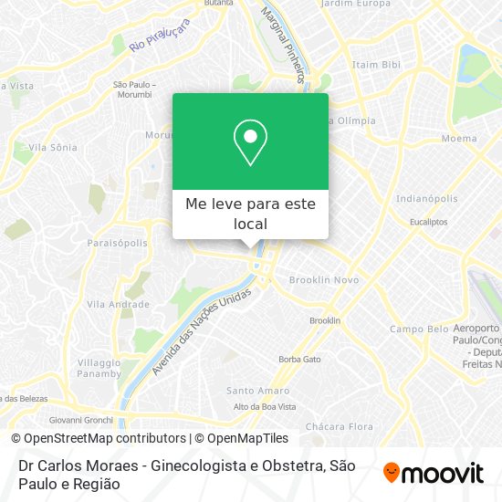 Dr Carlos Moraes - Ginecologista e Obstetra mapa