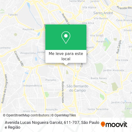 Avenida Lucas Nogueira Garcéz, 611-707 mapa