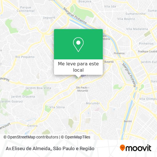 Av.Eliseu de Almeida, mapa