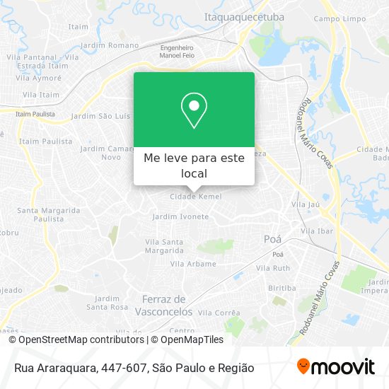 Rua Araraquara, 447-607 mapa
