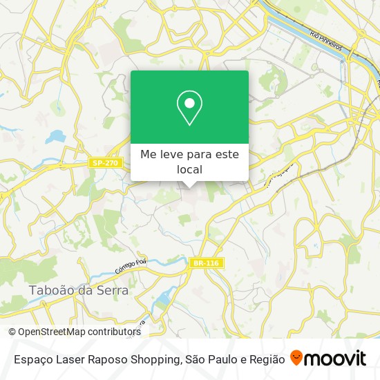 Espaço Laser Raposo Shopping mapa