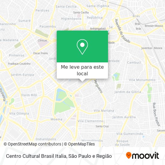 Centro Cultural Brasil Italia mapa