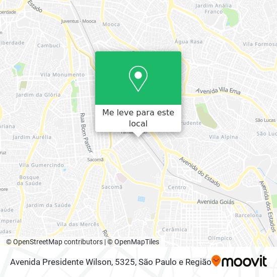 Avenida Presidente Wilson, 5325 mapa