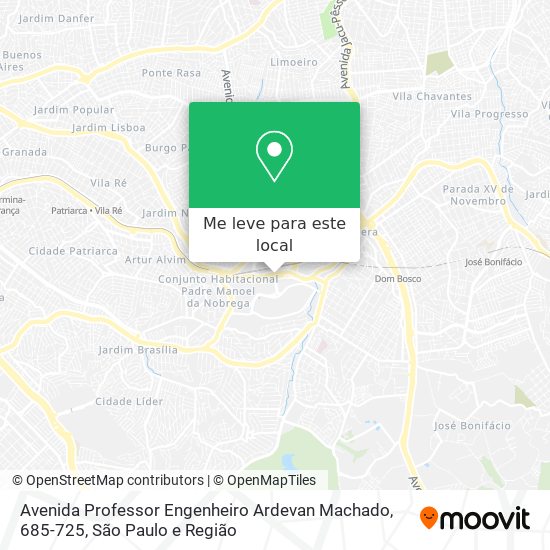 Avenida Professor Engenheiro Ardevan Machado, 685-725 mapa
