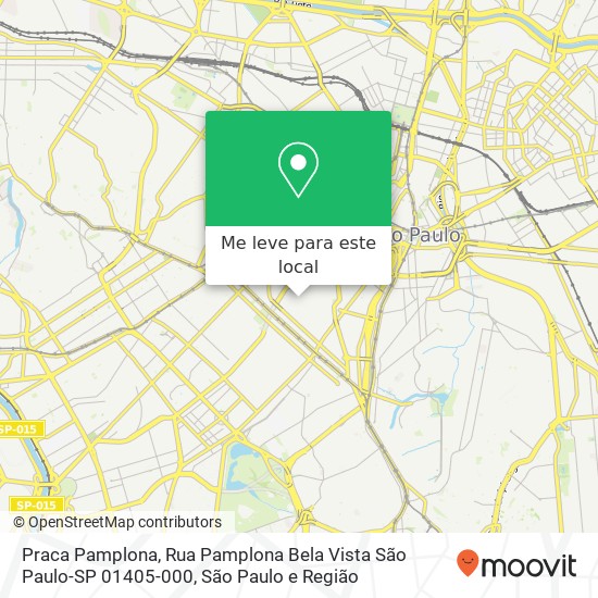 Praca Pamplona, Rua Pamplona Bela Vista São Paulo-SP 01405-000 mapa