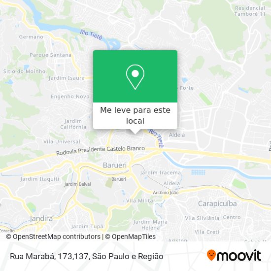 Rua Marabá, 173,137 mapa