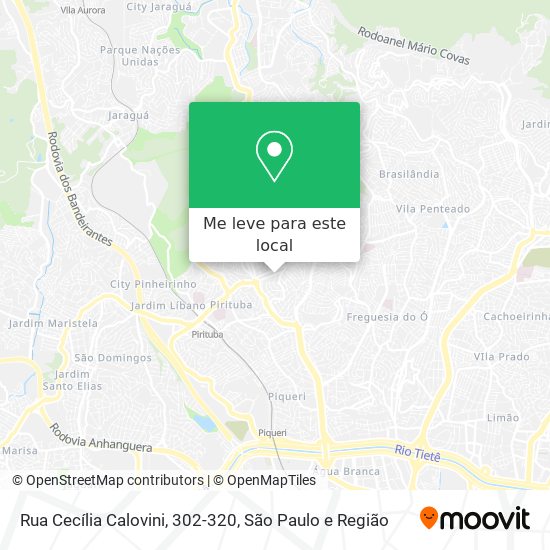 Rua Cecília Calovini, 302-320 mapa