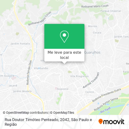 Rua Doutor Timóteo Penteado, 2042 mapa