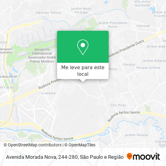 Avenida Morada Nova, 244-280 mapa