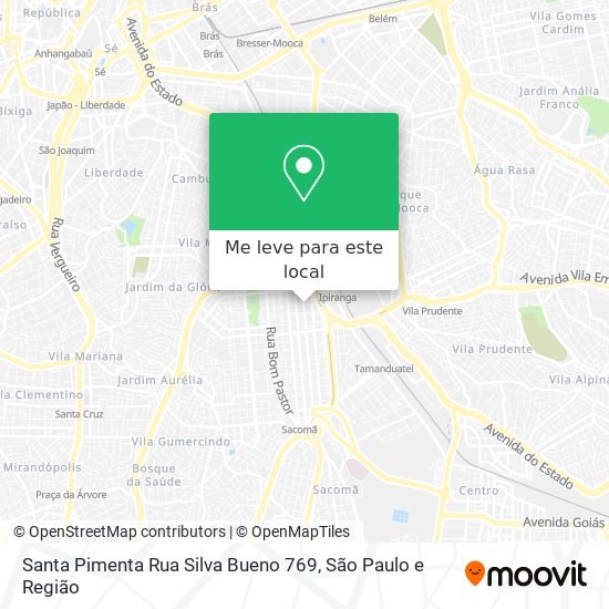 Santa Pimenta Rua Silva Bueno 769 mapa