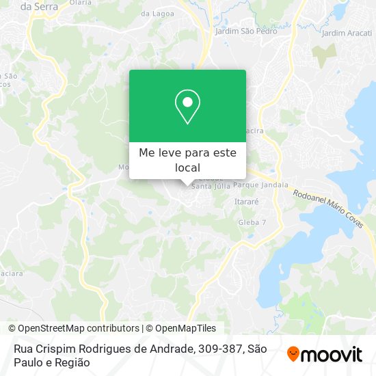 Rua Crispim Rodrigues de Andrade, 309-387 mapa