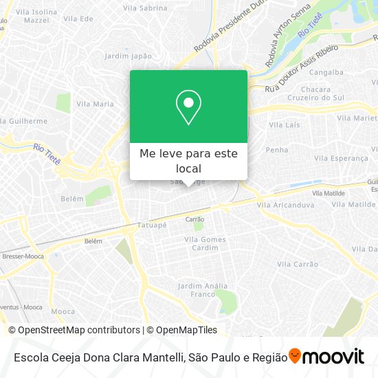 Escola Ceeja Dona Clara Mantelli mapa