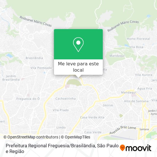 Prefeitura Regional Freguesia / Brasilândia mapa