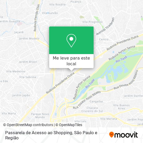 Passarela de Acesso ao Shopping mapa