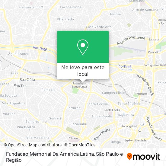 Fundacao Memorial Da America Latina mapa