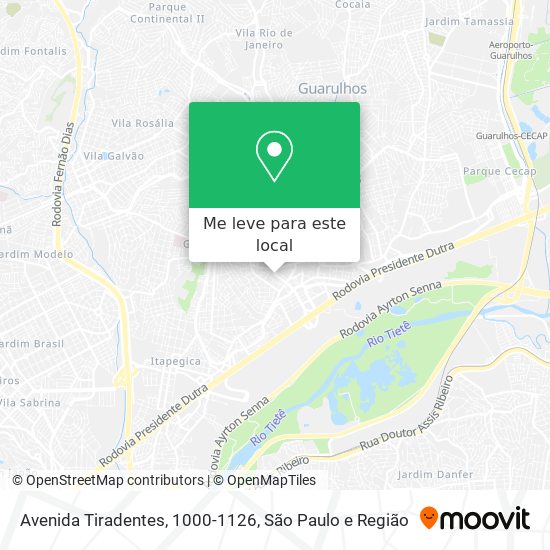 Avenida Tiradentes, 1000-1126 mapa