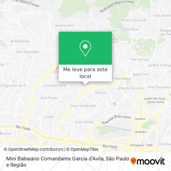 Mini Balneário Comandante Garcia d'Avila mapa