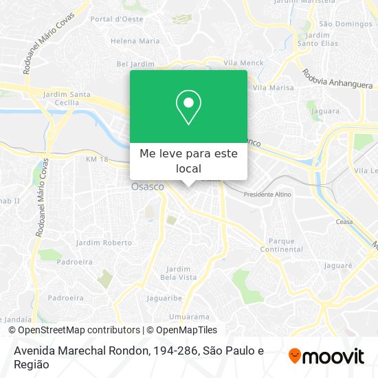 Avenida Marechal Rondon, 194-286 mapa