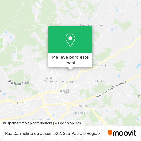 Rua Carmelino de Jesus, 622 mapa
