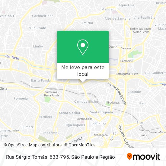 Rua Sérgio Tomás, 633-795 mapa