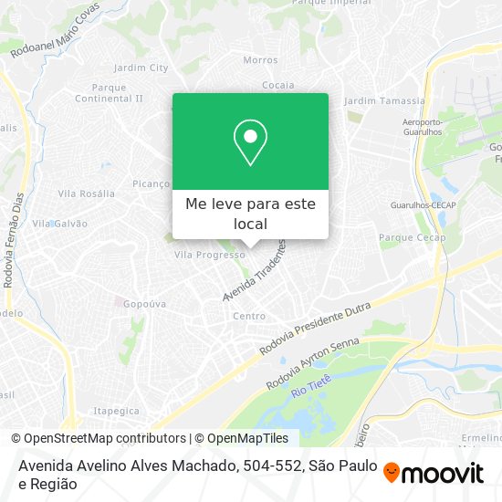 Avenida Avelino Alves Machado, 504-552 mapa
