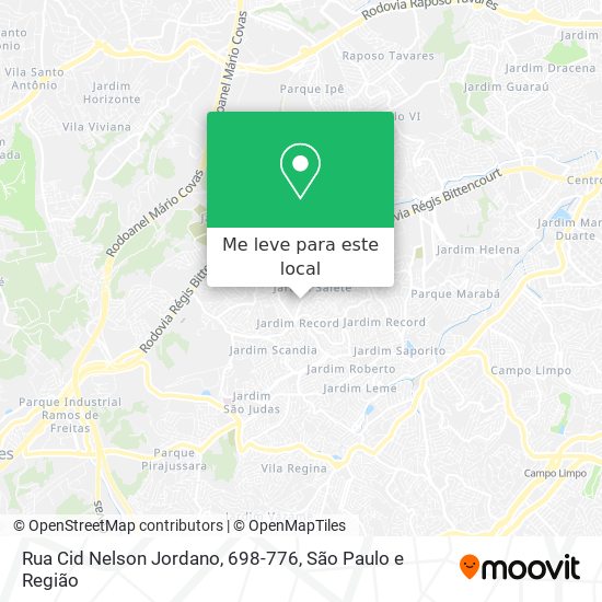 Rua Cid Nelson Jordano, 698-776 mapa
