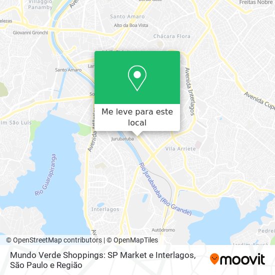 Mundo Verde Shoppings: SP Market e Interlagos mapa