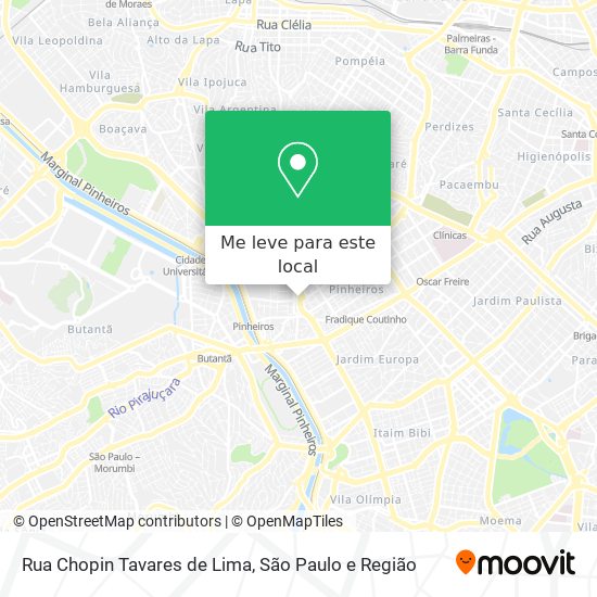 Rua Chopin Tavares de Lima mapa