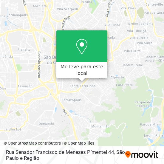 Rua Senador Francisco de Menezes Pímentel 44 mapa