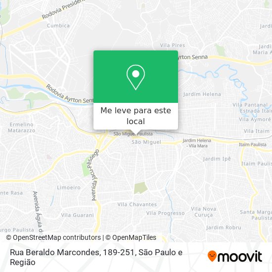 Rua Beraldo Marcondes, 189-251 mapa